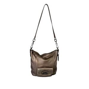 Coach Kristin Hobo Bag Metallic Gold Leather Shoulder Bag Crossbody Purse 14783